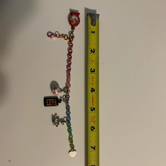 Girl’s Charm It! Bracelet with 4 Charms and Rainbow Band - Picture 7 of 7
